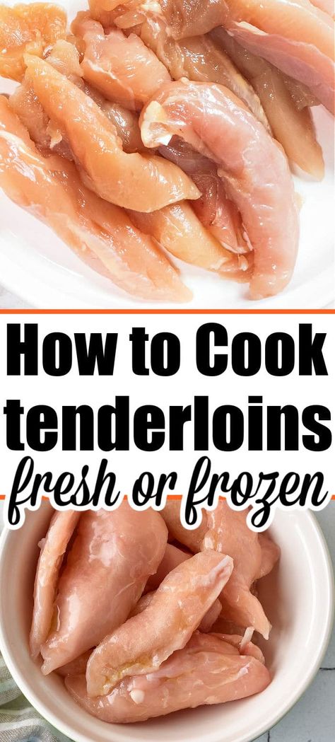 What are chicken tenderloins and how to cook them in a slow cooker, Instant Pot or on stove in a skillet. Best tender meat with a sauce. Moist Chicken Tenderloins, How To Make Chicken Tenderloins, Slow Cooker Chicken Tenders Recipes, Best Way To Cook Chicken Tenderloins, Chicken Tenderloin Slow Cooker Recipes, Quick And Easy Chicken Tenderloin Recipe, Frozen Chicken Tenders Crockpot, How To Cook Chicken Tenderloins, Chicken Tenderloin In Crockpot