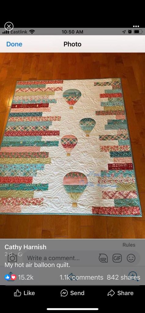 Hot Air Balloon Quilt, Balloon Quilt, Fun Watch, Mini Quilt Patterns, Quilting Room, Scrap Quilt Patterns, Jellyroll Quilts, Patchwork Quilt Patterns, Strip Quilts