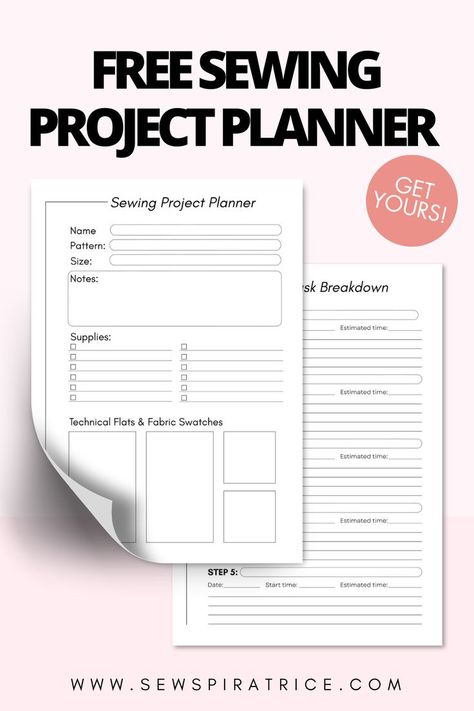 Learn how to break down your sewing projects into smaller tasks in our blog post and get your free sewing project planner. Minimalist Sewing, Sewing Project Planner, Sewing Planner, Technical Drawings, Project Planner, Sewing Project, Free Sewing, Free Printable, Sewing Projects