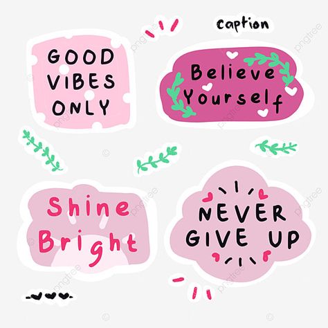 Caption Motivation, Manifestation Stickers, Written Stickers, Teachers Stickers, Sticker Mood, Written Journal, Pink Social Media, Motivation Stickers, Sticker Wa