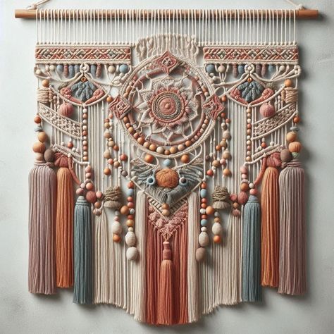 16 DIY Home Decor Ideas: Creative Crafts to Elevate Your Wall Art 29 Creative Macrame, Paper Flower Wall Art, Bedroom Curtain Ideas, Makramee Diy, Macrame Supplies, Macrame Wall Hanging Patterns, Crochet Wall Hangings, Diy Home Decor Ideas, Macrame Curtain