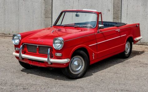 This sweet little Triumph is ready to enjoy, but it needs a new home. Will you be its next owner? Triumph Herald, Driving Video, Best Barns, Large Cars, Convertible Top, New Tyres, British Cars, Barn Finds, My Dream Car