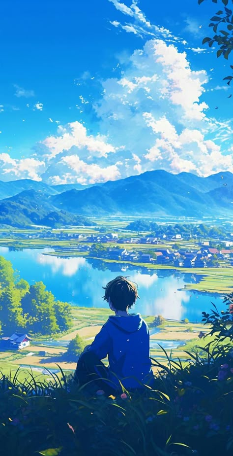 Calm Anime Wallpaper, Calm Anime, Drawing Poses Male, Ipad Pro Wallpaper, Funny Lockscreen, Video Game Posters, Cool Pictures For Wallpaper, Cool Pixel Art, Background Drawing