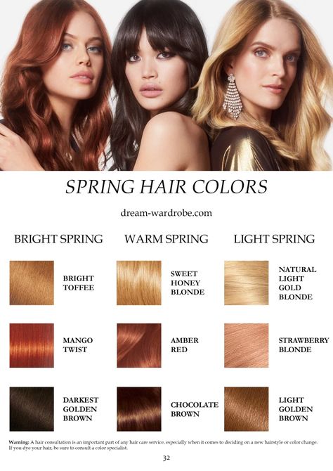 Summer Shopping Guide for the Spring Color Types – Dream Wardrobe Best Hair Color For True Spring, Light Spring Red Hair, Spring Tone Hair Colors, Spring Personal Color Hair, Hair Colors For Bright Spring, Hair Color For Light Spring Skin Tone, Hair Colors For Spring Skin Tones, Light Spring Hair Color Palette, Makeup For True Spring