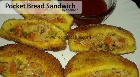 Pocket Bread Sandwich Recipe - Recipes Table Turkish Bread Sandwich Ideas, Poor Boy Sandwich Recipes, Tunisian Sandwich, Indian Tea Sandwiches, Bread Sandwich Recipe Indian, Pocket Bread, Chicken Pockets, Ramadan Recipes Iftar, Iftar Party