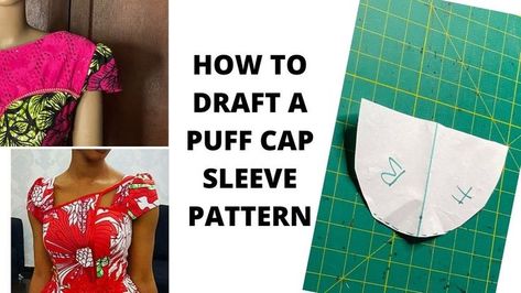 This is a detailed tutorial on how to draft a puff cap sleeve pattern. To draft the puff cap sleeve pattern, you should first draft the basic sleeve pattern. It is this basic sleeve pattern that will be altered to the puff sleeve pattern. Puff Cap Sleeve Pattern, Basic Sleeve Pattern, Cap Sleeves Pattern, Puff Sleeve Pattern, Cup Sleeves, First Draft, Sleeve Pattern, Fine Linen, Sleeves Pattern