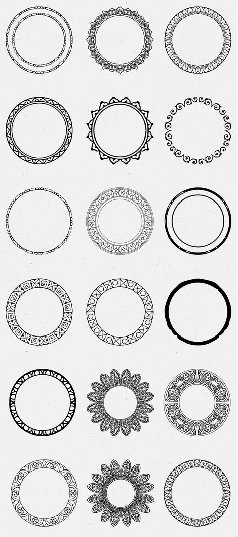 Round Border Design, Circle Border Design, Circle Borders, Vector Border, Mandala Art Therapy, Vector Elements, Photo Frame Design, Mandala Design Pattern, Ushuaia