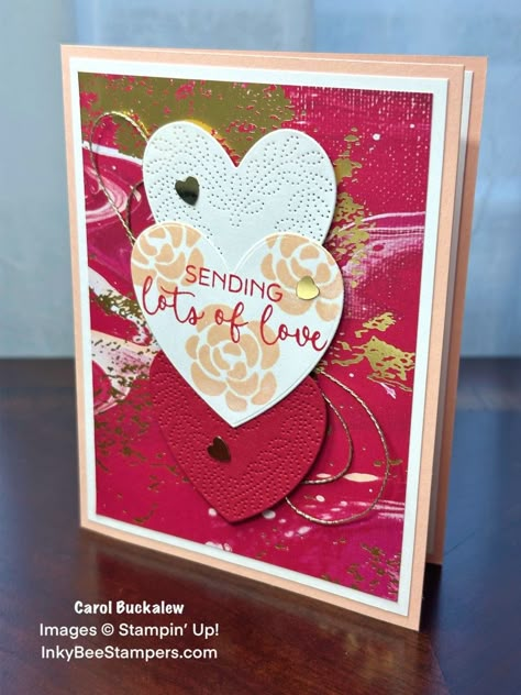 Stampin’ Up! Sneak Peek – Hearts of Elegance Birthday Card Online Valentine Cards, Stampin Up Easter Cards, Pretty Birthday Card, Stampin Up Valentine Cards, Valentine Heart Card, Art Impressions Cards, Valentine Love Cards, Valentine Cards Handmade, Cards Valentines