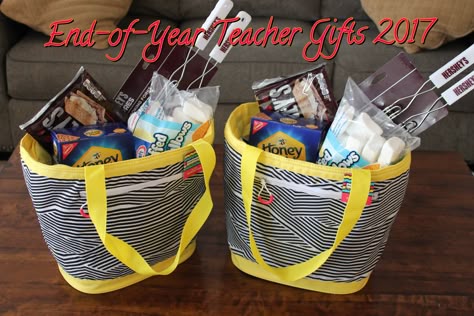 Teacher End Of The Year Gifts, End Of School Year Gifts For Teachers, End Of The Year Teacher Gift Ideas, School Is Tomorrow, Teacher End Of Year Gifts, Teacher Appreciation Gift Baskets, Teacher Gifts End Of Year, Teacher Assistant Gifts, Summer Gift Baskets