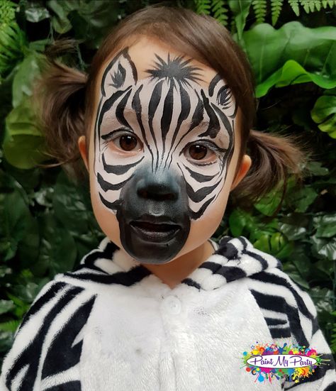 Safari Animal Face Paint, Wild Animal Face Paint, Zebra Face Paint For Kids, Zoo Face Paint, Zoo Animal Face Paint, Rhino Face Paint, Safari Face Paint, Zebra Facepainting, Elephant Face Paint