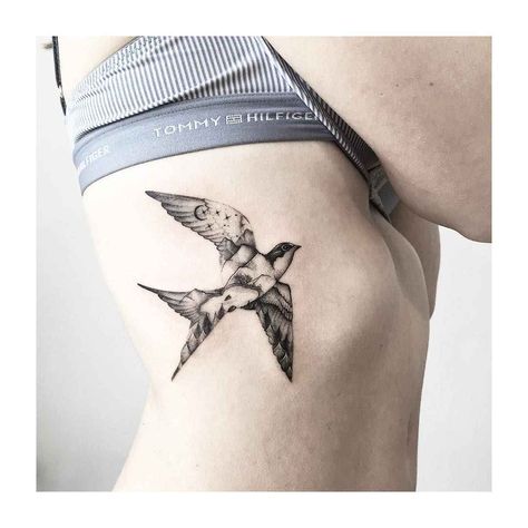 Only the best tattoos, tattoo models and artists from around the world Delicate Tattoos For Women, Partner Tattoos, Unique Tattoos For Women, Unique Tattoos For Men, Vogel Tattoo, Petit Tattoo, Light Tattoo, Swallow Tattoo, Japanese Sleeve Tattoos