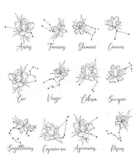 Zodia Pești, Horoscope Tattoos, Aquarius Tattoo, Virgo Tattoo, Taurus Tattoos, Gemini Tattoo, More Feminine, Small Pretty Tattoos, Inspiration Tattoos