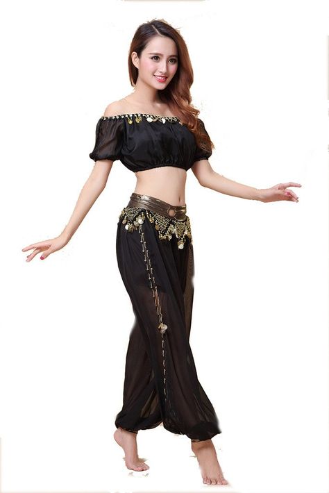 ZLTdream Ladys Belly Dance Chiffon Bra Top and Lantern Coins Pants Black One Size ** Read  much more at the image web link. (This is an affiliate link). #halloweencostumesforwomen Belly Dancer Outfits, Dancer Outfit, Chiffon Bra, Purple Clothing, Belly Dance Outfit, Dancers Outfit, Dance Outfit, Dance Pants, Belly Dancer