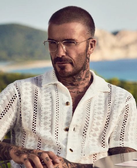 David Beckham Eyewear Spring 2024 Campaign 003 David Beckham Modeling, David Beckham 2024, David Beckham Casual, Wardrobe Reset, Psl Gods, Eyewear Advertising, Curly Hair Celebrities, David Beckham Style Outfits, Bald Beard