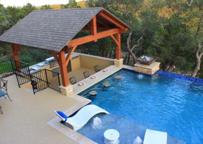 Outdoor Living | Cody Pools Pool Builder in Austin, San Antonio and Houston Cody Pools, Pebble Pool Finish, Mountain Path, Swimming Pool Decks, Pool Finishes, Pool Water Features, Small Pool Design, White Pebbles, Luxury Pools