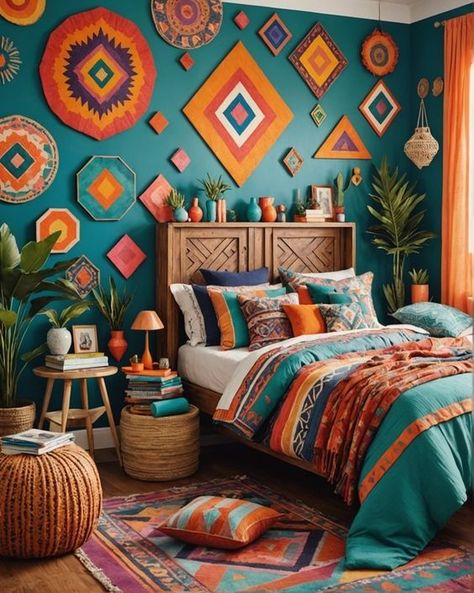 Refreshing your bedroom on a budget can be both fun and satisfying. Here are 22 detailed ideas to help you transform your space without breaking the bank 1. Rearrange Your Furniture One of the simplest and most cost-effective ways to refresh your bedroom is to rearrange your furniture. Changing the layout can make the space […] Colourful Bohemian Bedroom, Boho Bedroom Mural, Bright Boho Bedroom, Vintage Boho Bedroom, Japandi Boho, Southwestern Bedroom, Bedroom Teal, Bohemian Decorating, Bohemian Bedrooms