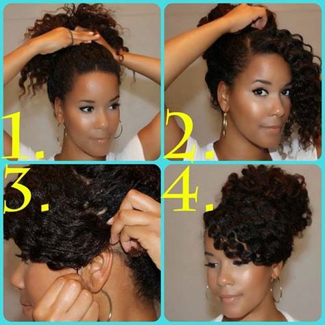 Diy Updo, Natural Hair Diy, Curly Updo, Curly Hair Updo, Crochet Braids Hairstyles, Natural Hair Beauty, Natural Hair Inspiration, Hair Crush, Twist Hairstyles