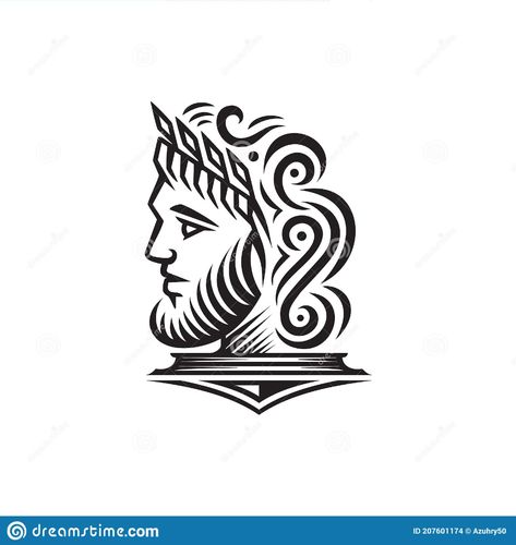 Ancient Greek Figure Face Head Statue Sculpture Logo Design, Elegance Logo Apollo God Wearing Leaf Crown, Line Linear Illustration Stock Vector - Illustration of christ, artistic: 207601174 Apollo Line Art, Hallowen Idea, Figure Face, Apollo God, Linear Illustration, Bird Logo Design, Ancient Greek Gods, Leaf Crown, Logo Face