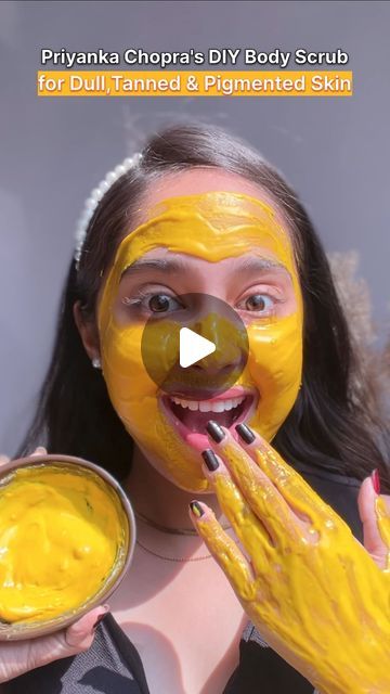 Grincy Gandhi on Instagram: "🌤️Priyanka Chopra’s DIY Body Scrub for Dull, Tanned & Pigmented Skin 🙈🌟

Ingredients:

💛Gram flour 
☁️Yogurt 
🍋Lemon
🐻Sandalwood powder
✨Turmeric 
🫖Milk

Say goodbye to Sun Tan with this powerful home remedy 👒✨

#skincarediy #tanning #summerskincare #facemask #glassskin #glowingskin #koreanskincare #homeremedies #celebrityskin #beautytips

[face scrub for tan removal, summer face mask, celebrity skin, homemade remedy, dull pigmented skin, glowy skin, home remedy]" Homemade Face Mask To Remove Tanning, Diy Body Scrub For Tan Removal, Detanning Face Mask, Body Mask Homemade, How To Remove Tan From Face Homemade, Tan Removing Home Remedies, How To Remove Face Tan, Skin Pigmentation Remedies, Body Tan Removal Home Remedies