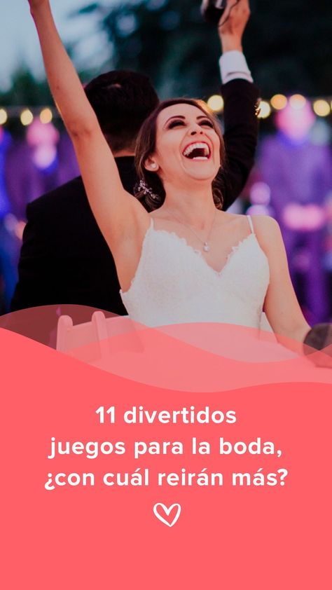 11 divertidos juegos para la boda, ¿con cuál reirán más?. Con alguna de estas ideas sacarán unas buenas carcajadas a sus invitados. 😂 #bodascommx #juegosbodas #juegosparaboda #actividadesboda #fiestaboda #fiestadebodas #bodadivertidaideas #bodaoriginal #bodamexicana #entreteneralosinvitadosboda #sorprenderalosinvitadosboda Ideas Para Bodas Originales Decoracion, Boda Original Ideas, Ideas Para Casamiento, Manualidades Para Boda Ideas, Ideas Boda Originales, Ideas Para Boda, Ideas Casamiento, Ideas Matrimonio, Ideas Bodas