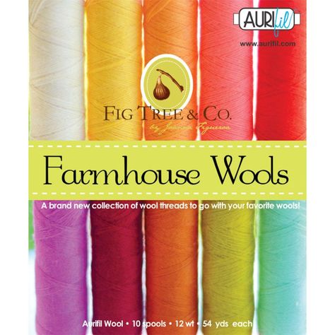 Aurifil Premium WOOL Threads Collection Farmhouse Wools Fig Tree & Co Lana Wool 12 Weight Set of 10 by TwistedThreadsFabric on Etsy Thread Photo, Aurifil Thread, Wool Thread, Quilting Thread, Weight Set, Hand Applique, Fig Tree, Applique Quilts, Flannel Fabric