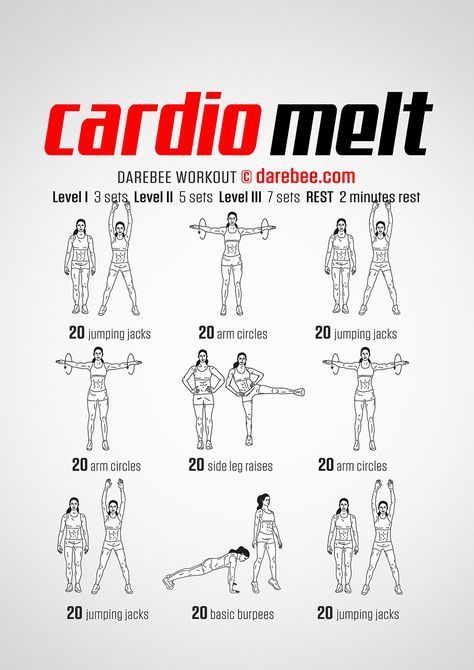 New Workout: Cardio Melt Workout #darebee #workout #fitness Darebee Workout, Workouts Cardio, Workout Fat Burning, Workout Man, Motivasi Diet, Short Workouts, Cardio Workout At Home, Fitness Routines, Cardio Workouts