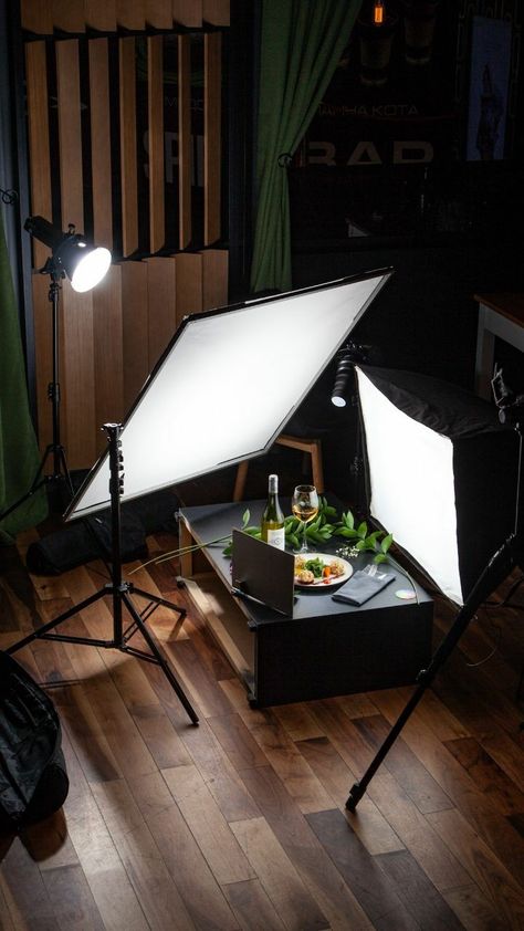 Food Photography Setup Lights, Food Photography Studio Setup, Food Lighting Setup, Product Photography Studio Setup, Product Lighting Setup, Photography Light Setup, Product Photography Set Up, Light Setup Photography, Product Photography Lighting Setup