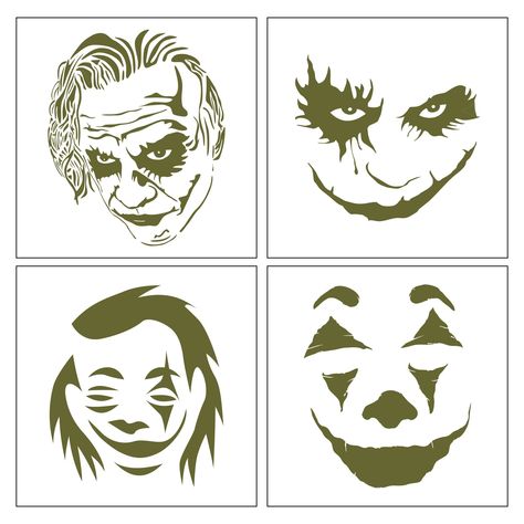 Joker Pumpkin Stencil Joker Pumpkin Stencil, Joker Pumpkin Carving Ideas, Joker Pumpkin Carving Stencil, Pumpkin Carving Ideas Pattern, Joker Stencil Art, Pumpkin Carving Ideas Joker, Funny Pumpkin Carving Stencils, The Joker Pumpkin Carving, Pennywise Pumpkin Stencil