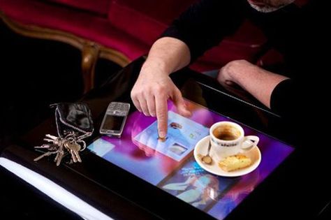 iDesign | Multitouch Table | Kiosks | Digital Signage | Touchscreen Tables | Multitouch Software | Touchscreen Verticals Futuristic Restaurant, Multitouch Table, Information Kiosk, Interactive Table, Neat Gadgets, Interactive Walls, Food Hub, Touch Table, Restaurant Table