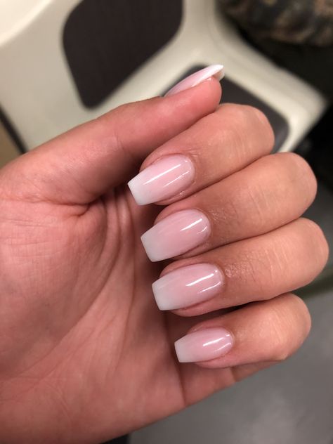 Basic Ombre Acrylic Nails, Baby Boom Nails Acrylic, Baby Boom Nails, Ombre Nude Nails, Ballerina Nails Short, Ballerina Acrylic Nails, Faded Nails, Natural Nails Manicure, Pink Ombre Nails