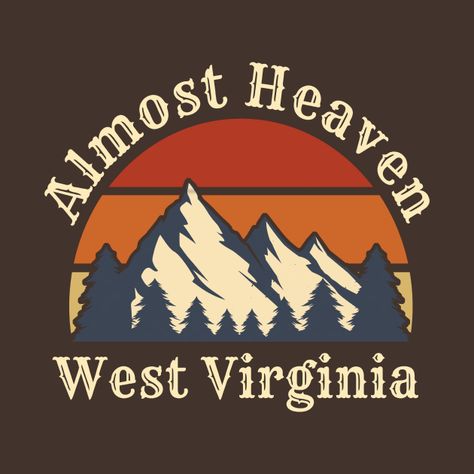 West Virginia Aesthetic, West Virginia Drawing, Wv Mountains, West Virginia State Outline, West Virginia Shirt Designs, Almost Heaven West Virginia, West Virginia Mountains, Virginia Mountains, West Virginia Map