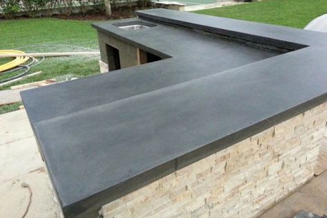 Outdoor Concrete Countertops, Outdoor Countertop, Best Countertops, Concrete Outdoor Kitchen, Outdoor Kitchen Sink, Grilling Area, Concrete Countertops Outdoor, Outdoor Grill Station, Kitchen Ikea