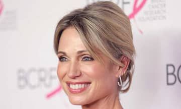 Amy Robach Hair, Amy Robach, News Presenter, Delicate Gold Jewelry, Gray Hair Highlights, Fresh Face, Close Friends, Blonde Beauty, Gray Hair