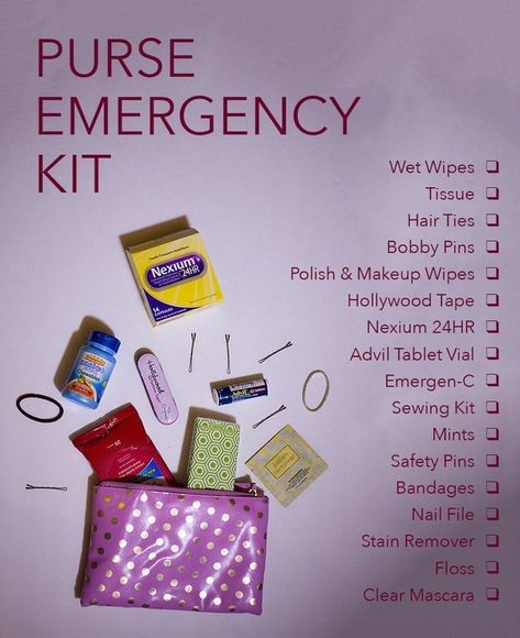 Schul Survival Kits, Emergency Kit For Girls, Emergency Toilet, School Emergency Kit, Date Outfit Ideas, School Survival Kits, Period Kit, High School Survival, Emergency Bag