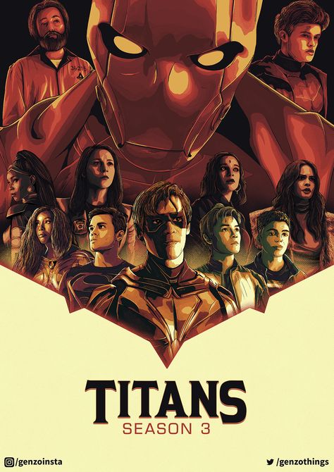 Titans Poster, Teen Titans Go Characters, Titans Tv Series, Hannover Germany, Red Hood Jason Todd, Dc Comics Wallpaper, Bat Boys, Beast Boy, Dc Comics Characters