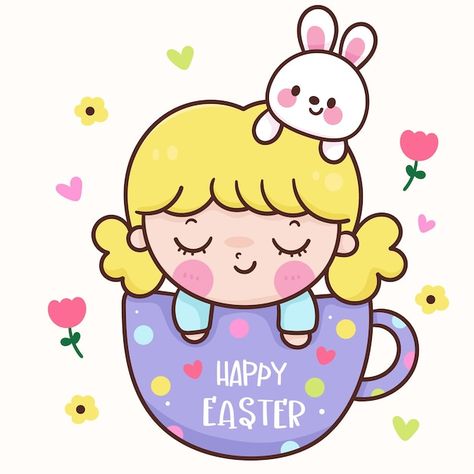 Vector easter kids and bunny in coffee c... | Premium Vector #Freepik #vector #easter #easter-day #egg-hunt #easter-holiday Easter Egg Drawing, Egg Drawing, Boy Coloring, About Easter, Easter Holiday, Easter Kids, Egg Hunt, Easter Egg, Happy Easter