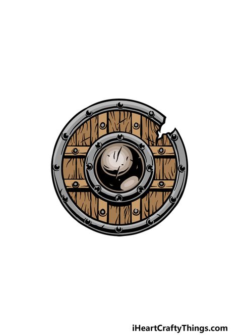 Shield Drawing - How To Draw A Shield Step By Step Shield Drawing, Roman Shield, Plane Drawing, Days Gone, Awesome Art, Step By Step Guide, Httyd, Just Because, Step Guide