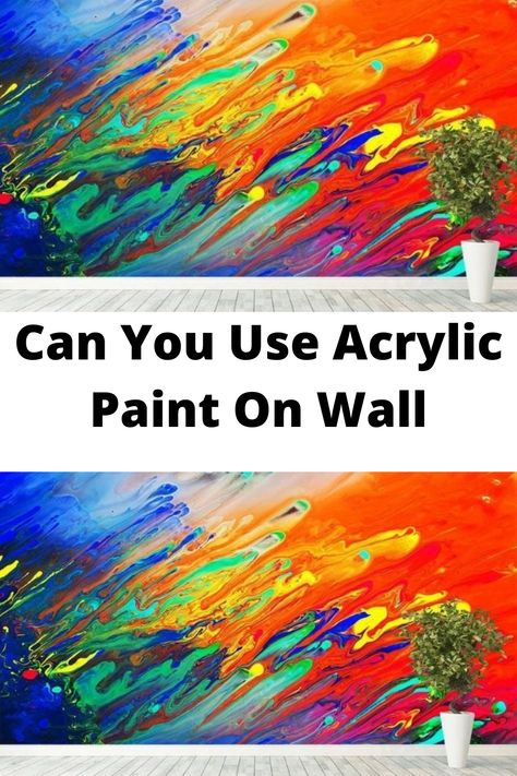 Acrylic Paint On Wall, Acrylic Paint On Walls Bedroom, Acrylic Paint Wall Mural, Color Changing Paint, Paint My Room, Blow Paint, Gold Acrylic Paint, Diy Wall Painting, House Paint Interior