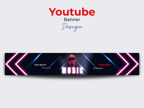 Music Youtube Channel Art Design by Toihidul Islam Youtube Banner Dj Music, Youtube Banner Music Channel, Youtube Banner Music, Monkey Logo Design, Music Banner, Make A Banner, Banners Music, यूट्यूब लोगो, Youtube Cover