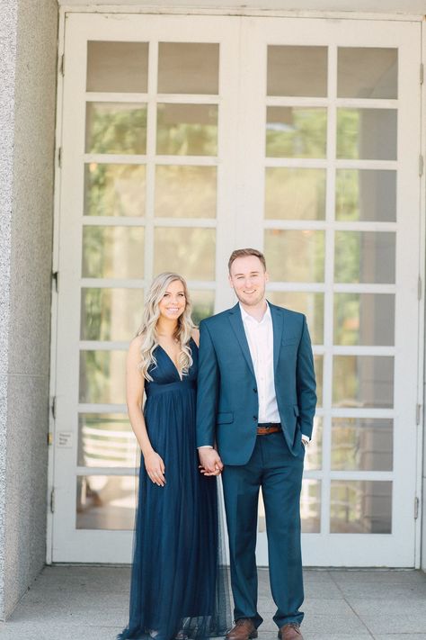 Romantic engagement pictures! #navybluesuit #navybluedress #blacktielooks Blue Engagement Photos, Romantic Engagement Pictures, The Princess Bride, Navy Blue Suit, Princess Bride, Engagement Pics, Future Mrs, Navy Blue Dresses, Engagement Photoshoot