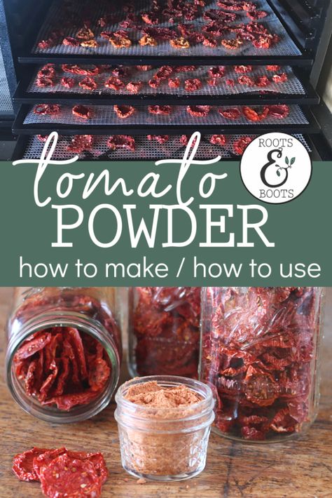 Dehydrating Tomatoes, Dehydrating Food Storage, Tomato Powder, Food Dehydration, Dehydrated Vegetables, Canning Food Preservation, Dehydrated Fruit, Tomato Soup Recipes, Bbq Sauce Homemade