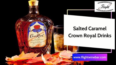 Shots With Crown Royal, Carmel Crown Royal Drinks, Crown Royal Salted Caramel Recipes, Crown Royal Caramel Recipes, Salted Caramel Crown Royal Recipes, Crown Salted Caramel Drinks, Crown Royal Salted Caramel Drinks, Drinks With Salted Caramel Crown Royal, Caramel Crown Royal Recipes