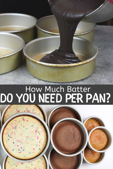 Cake Sizes And Servings, Cake Pan Sizes, Cakes To Make, Cake Layers, Cake Sizes, Cake Business, Round Cake Pans, Cake Servings, Cake Decorating Tips