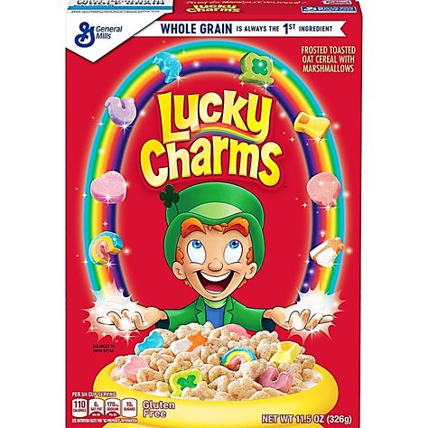 Lucky Charms Cereal, General Mills, Lucky Charms, Marshmallows, Cereal Box, Cereal, Gluten Free, Charms, Rainbow