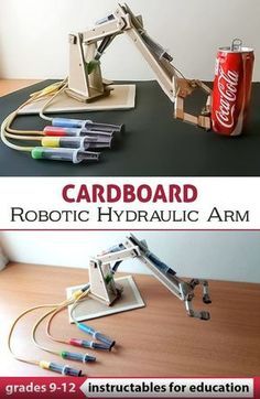 This project focuses on the principles of hydraulic movements. To do that we made a small scale demonstration of a Robotic Hydraulic Arm. #education #RobotProjects #HighSchoolProjects Computer Project Ideas, Educated Quotes, Educators Quotes, Physics Science Fair Projects, Latest Craft Ideas, Educator Quotes, Science Activities For Toddlers, Craft For Beginners, Hydraulic Arm