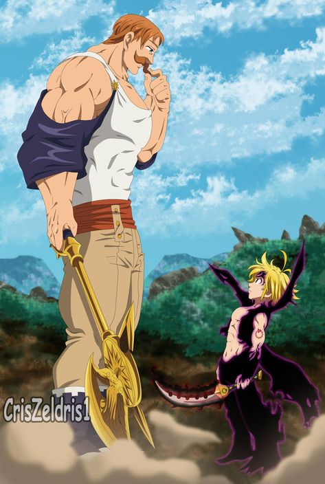 Meliodas vs Escanor - Estilo Anime by CrisZeldris1 Seven Deadly Sins Tattoo, Escanor Seven Deadly Sins, Seven Deady Sins, Animes To Watch, Seven Deadly Sins Anime, 7 Deadly Sins, Demon King, Manga Cosplay, Seven Deadly Sins