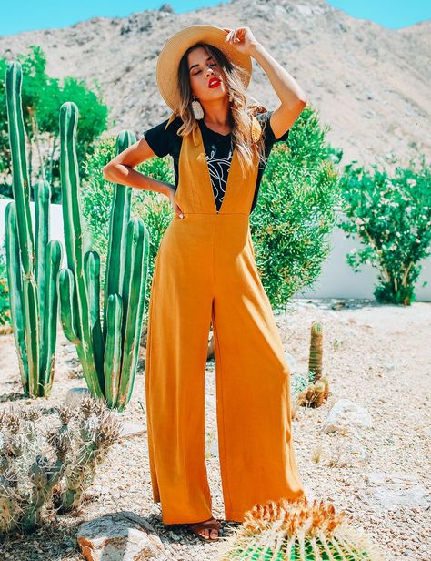 Mustard Jumpsuit Outfit, Mustard Jumpsuit, Make Your Own Luck, Western Tee, Female Artist, Jumpsuit Outfit, Casual Day Outfits, Horse Shoe, Vintage Western