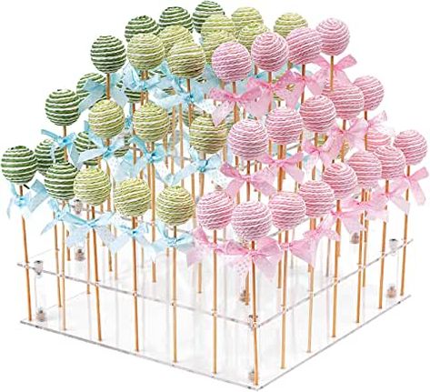 Bread Display Bakery, Acrylic Food Display, Cake Pop Display, Food Display Ideas, Lollipop Stand, Cupcake Displays, Lollipop Display, Cake Pop Holder, Food Display Stands