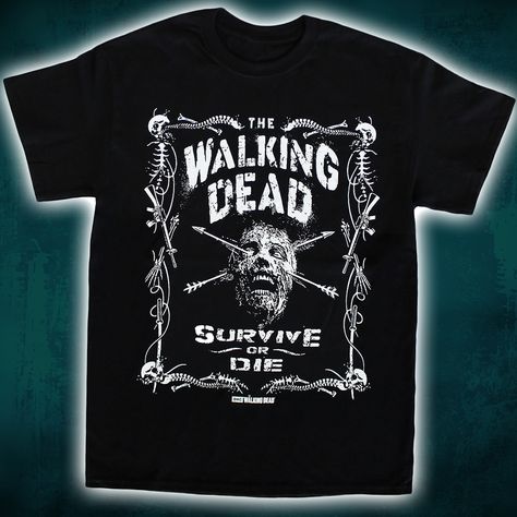 ~ Walking Dead, The Walking Dead, Graphic Tshirt, Walking, Tshirt Designs, Mens Graphic Tshirt, Mens Tshirts, Mens Tops, T Shirt