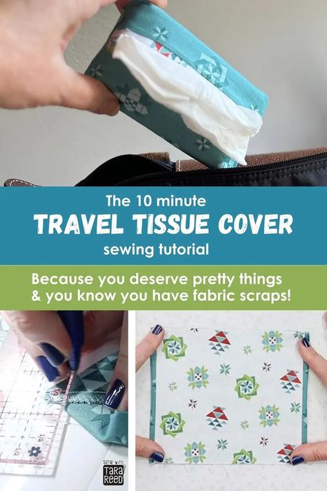 Tissue Pack Cover Pattern, Tissue Covers To Sew, Diy Tissue Holder For Purse, How To Sew A Tissue Pouch, Things To Make With Fabric, Tissue Packet Cover Patterns, Tissue Holder Diy, Things To Sew And Sell, Travel Tissue Holder Pattern